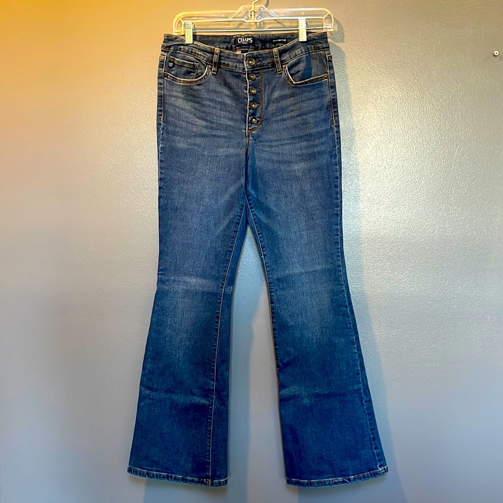 Like new   High rise flare jeans by Chaps